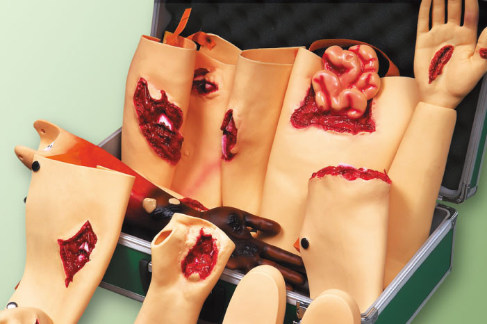 CE/SGS/accesorios del maniquí del trauma del PVC del ISO para simular heridas del cuerpo