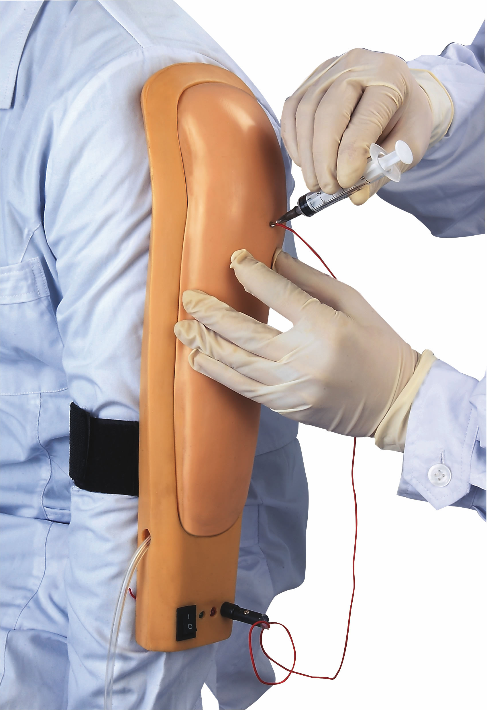 Parte superior usable del simulador de la inyección intramuscular - arme con color de piel